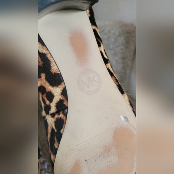 Michael Kors Brown and Black Heels with Leopard Print in Calf Hair.size 7.5 - Picture 12 of 16